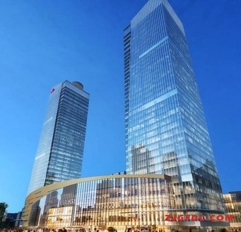 万达广场高端写字楼汇金中心350平米朝南低价出租
